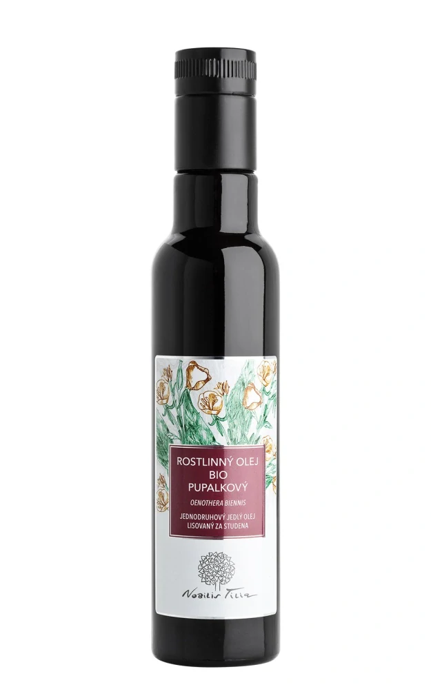 BIO Pupalkový olej 250 ml fialové sklo