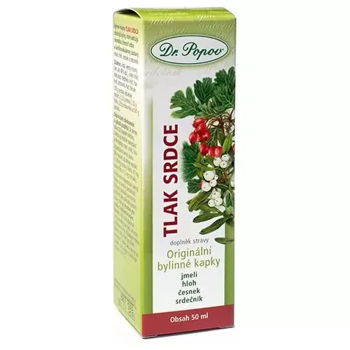 Dr. Popov Tlak – srdce, originální bylinné kapky, 50 ml