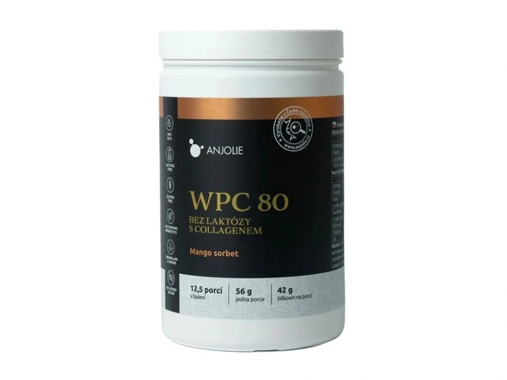 WPC 80 syrovátkový protein bez laktózy s Collagenem Mango Sorbet