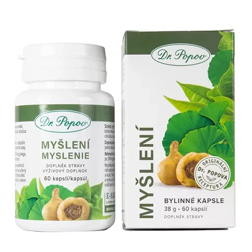 Dr. Popov Bylinné kapsle Myšlení, 60 kapslí