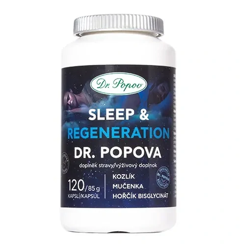 Dr. Popov Bylinné kapsle SLEEP and REGENERATION, 120 kapslí