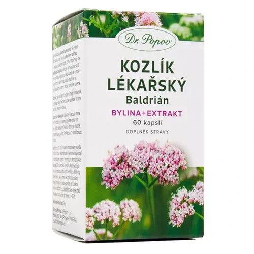 Dr. Popov Kozlík lékařský (bylina + extrakt) 60 kapslí