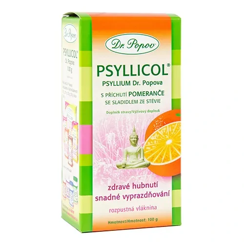 Dr. Popov Psyllicol® s příchutí pomeranče, 100 g