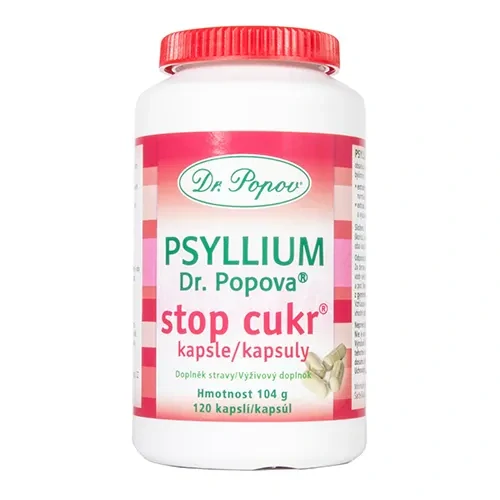 Dr. Popov Psyllium Stopcukr 120 kapslí