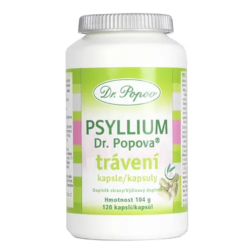 Dr. Popov Psyllium TRÁVENÍ 120 kapslí