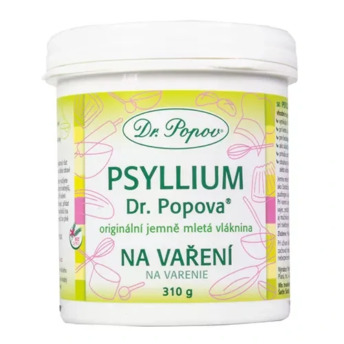 Dr. Popov Psyllium Vláknina NA VAŘENÍ dóza 310 g