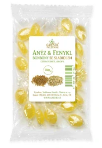 Grešík Anýz & Fenykl bonbóny se sladidlem 100 g
