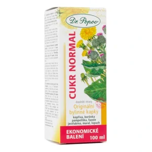 Dr. Popov Cukr normal, originální bylinné kapky, 100 ml
