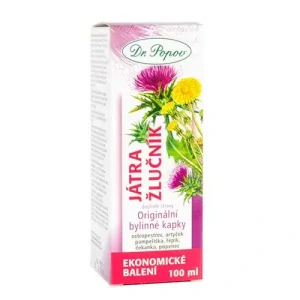 Dr. Popov Játra – žlučník, originální bylinné kapky, 100 ml