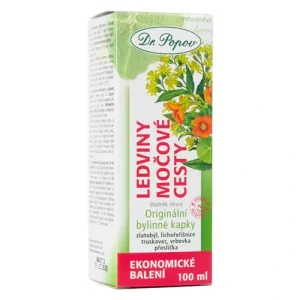 Dr. Popov Ledviny – močové cesty, originální bylinné kapky, 100 ml