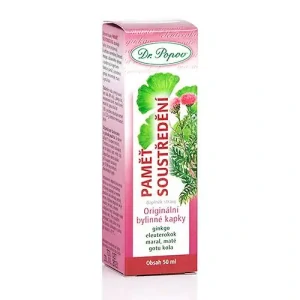Dr. Popov Paměť – soustředění, originální bylinné kapky, 50 ml