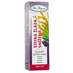 Dr. Popov Štítná žláza snížená, originální bylinné kapky, 50 ml