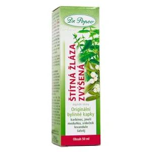 Dr. Popov Štítná žláza zvýšená, originální bylinné kapky, 50 ml