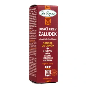 Dr. Popov Tinktura Dračí krev (Sangre de Drago) ŽALUDEK, 30 ml