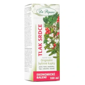Dr. Popov Tlak – srdce, originální bylinné kapky, 100 ml