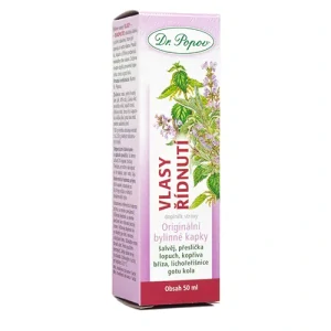 Dr. Popov Vlasy řídnutí, originální bylinné kapky, 50 ml