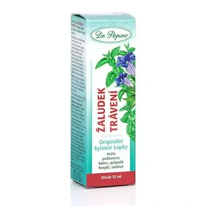 Dr. Popov Žaludek – trávení, originální bylinné kapky, 50 ml