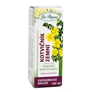 Dr. Popov Kotvičník zemní, originální bylinné kapky, 100 ml