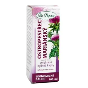 Dr. Popov Ostropestřec mariánský, originální bylinné kapky, 100 ml