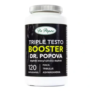 Dr. Popov Bylinné kapsle SPORT Triple Testo BOOSTER, 120 kapslí