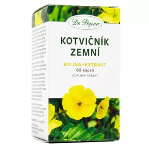 Dr. Popov Kotvičník zemní (bylina + extrakt), 60 kapslí
