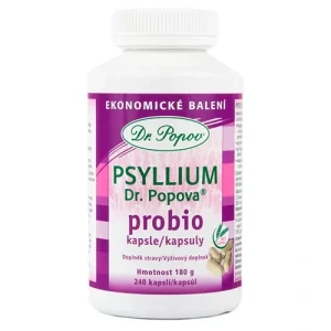 Dr. Popov Psyllium PROBIO, ekonomické balení 240 kapslí