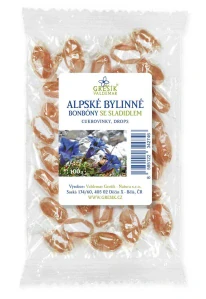 Grešík Alpské bylinné bonbóny se sladidlem 100 g