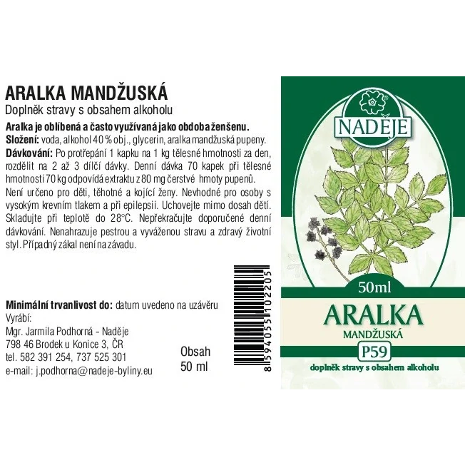 Naděje Aralka mandžuská 50 ml