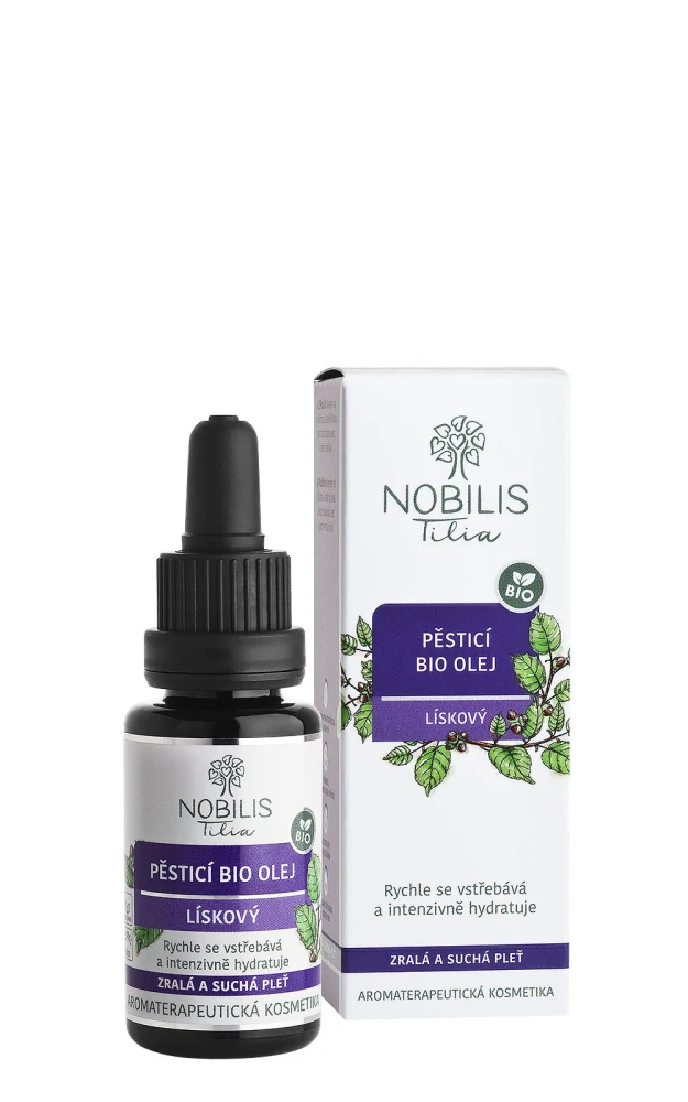 Pěsticí BIO olej lískový 20 ml fialové sklo