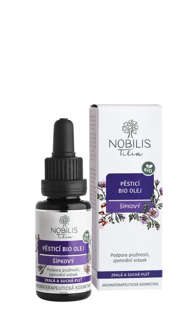 Pěsticí BIO olej šípkový 20 ml fialové sklo