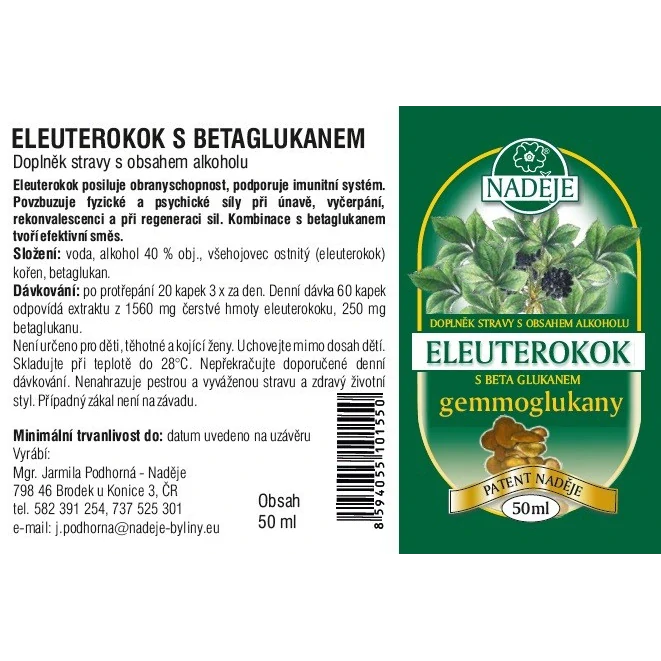 Eleuterokok s betaglukanem 50ml