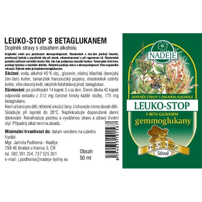 Leukostop s betaglukanem 50ml