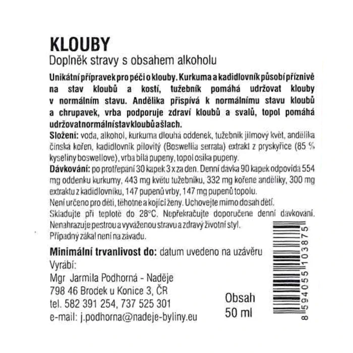 Klouby 50ml