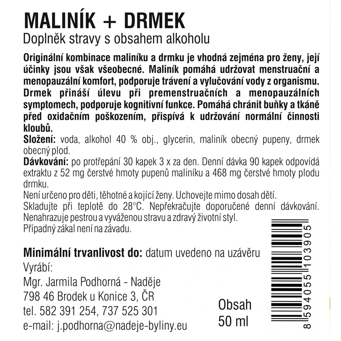 Maliník + Drmek 50ml