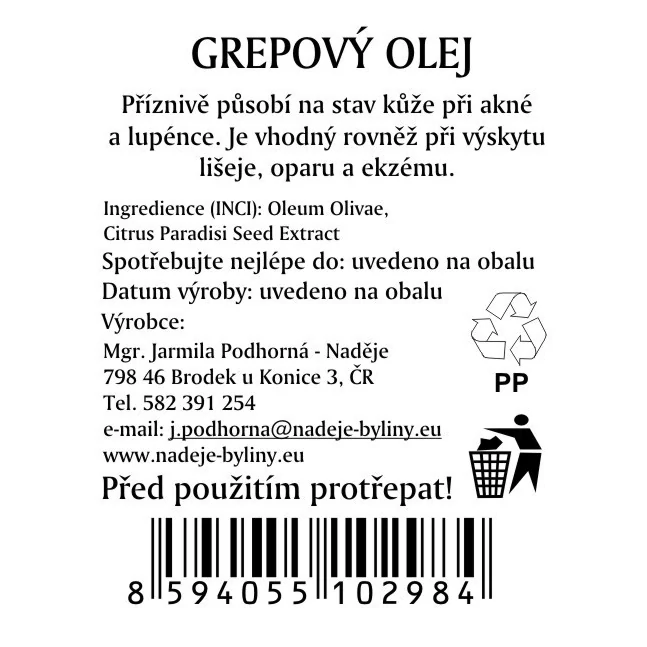 Grepový olej 25ml