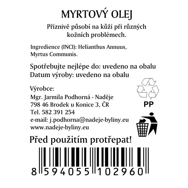 Myrtový olej 50ml