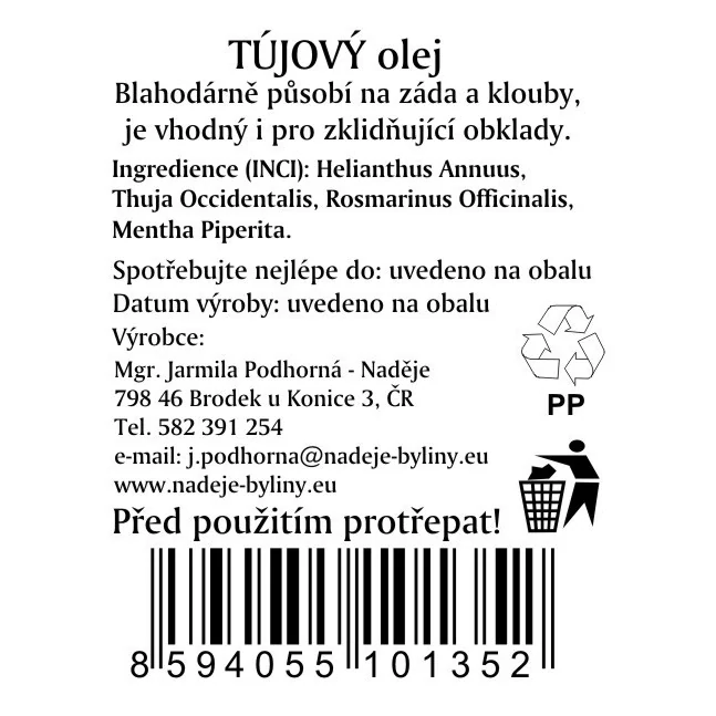 Tújový olej 200ml