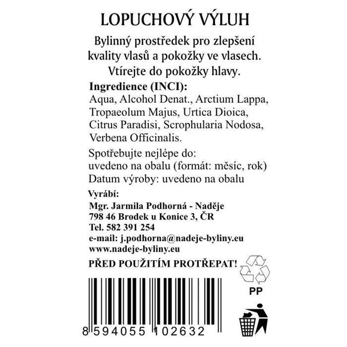 Výluh z lopuchu s rozprašovačem 200ml