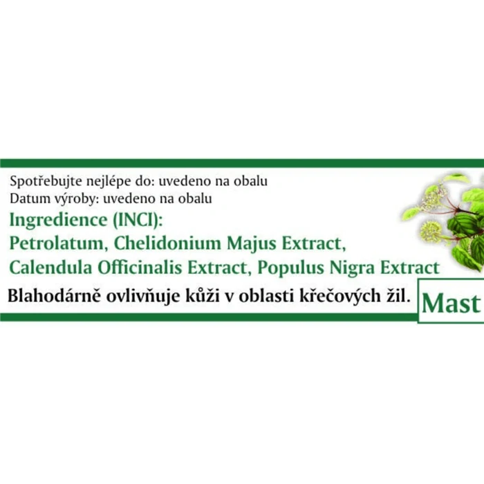 Mast vlaštovničník, měsíček, topol 50ml