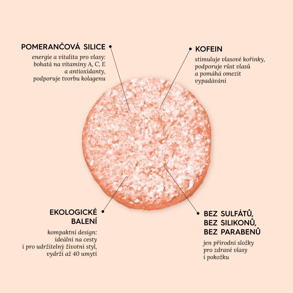 Mini šampuk s pomerančem a kávou 2v1 24g